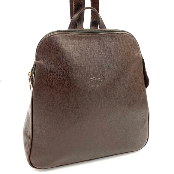 COPY - Longchamp Brown Leather Vintage Backpack - Picture 2 of 13